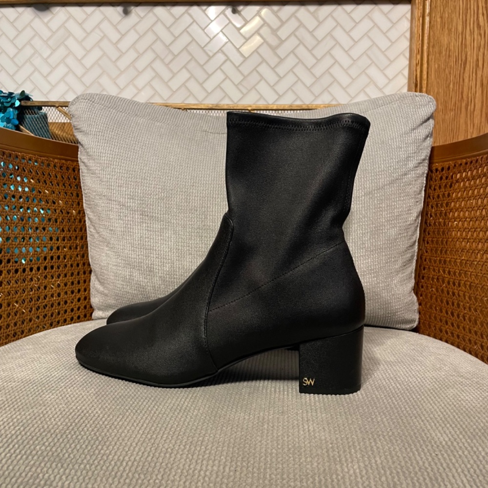 STUART WEITZMAN Sofia 50 stretch-leather sock boots - Picture 7 of 11